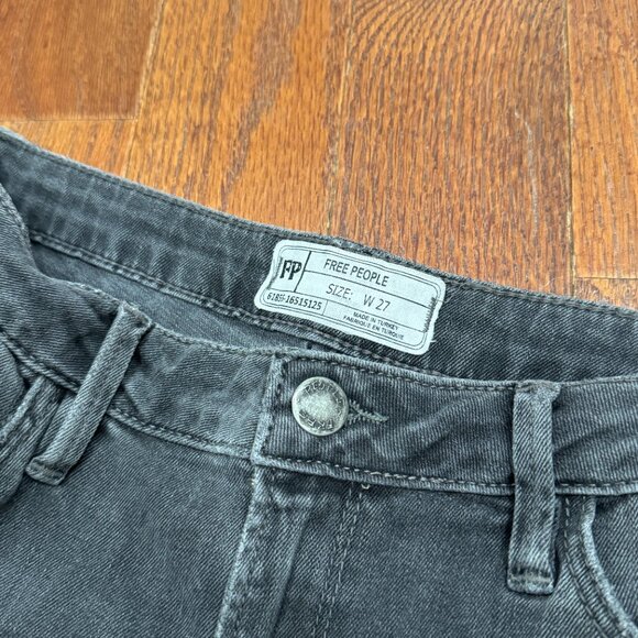 Free People Washed Black Skinny Jeans - Picture 3 of 5